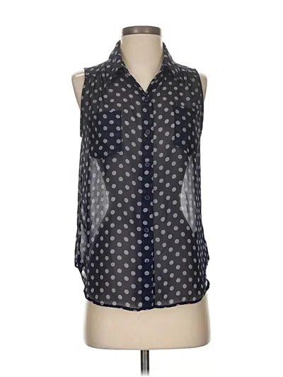 Pre-owned Ab Studio Sleeveless Blouse In Black