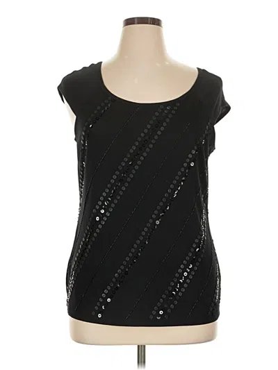 Pre-owned Ab Studio Sleeveless Blouse In Black