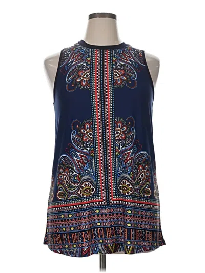 Pre-owned Ab Studio Sleeveless Blouse In Blue