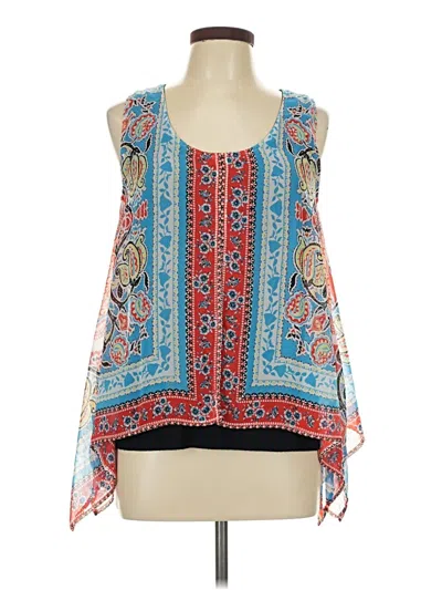 Pre-owned Ab Studio Sleeveless Blouse In Blue