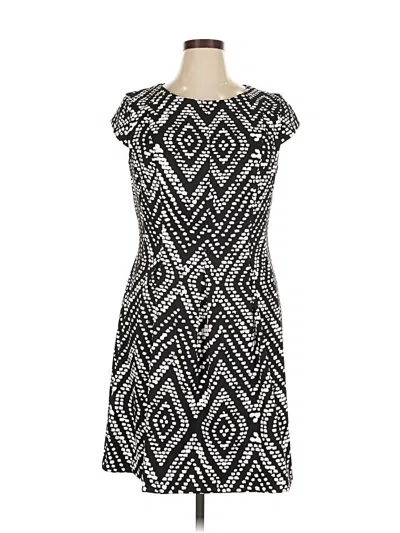 Pre-owned Ab Studio Sleeveless Top Black Keyhole Neckline Tops