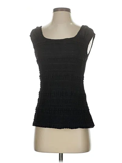 Pre-owned Ab Studio Sleeveless Top Black Scoop Neck Tops