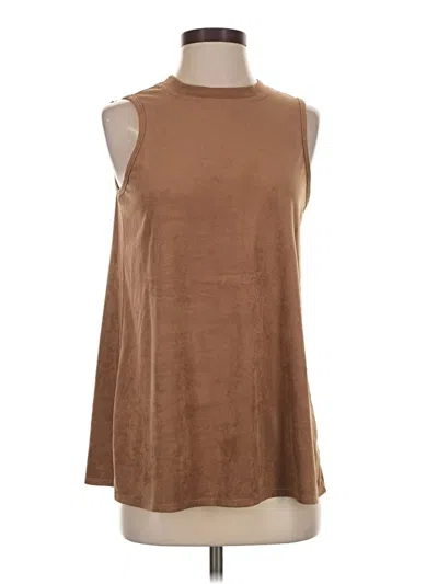 Pre-owned Ab Studio Sleeveless Top Brown High Neck Tops