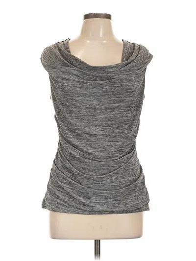 Pre-owned Ab Studio Sleeveless Top Gray Cowl Neck Tops