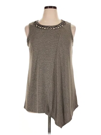 Pre-owned Ab Studio Sleeveless Top Gray Cowl Neck Tops