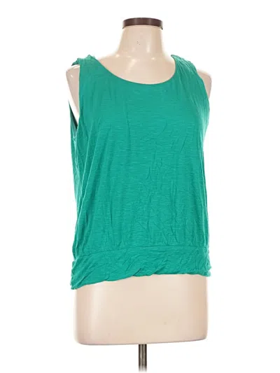 Pre-owned Ab Studio Sleeveless Top Green Scoop Neck Tops