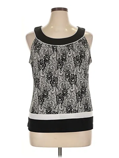 Pre-owned Ab Studio Tank Top Black Halter Neckline Tops