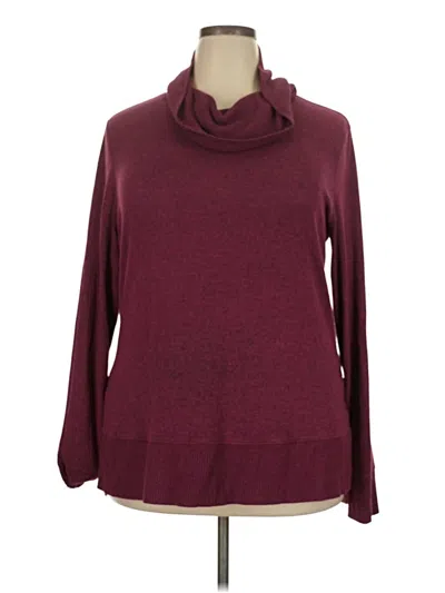 Pre-owned Ab Studio Turtleneck Sweater In Burgundy
