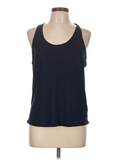 Pre-owned A.b. Tank Top Blue Halter Neckline Tops
