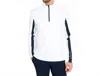 Abacus Sportswear Us Aloha Uv Cut Long Sleeve Golf Shirt (upf 50) In White/navy In White