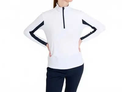 Abacus Sportswear Us Aloha Uv Longsleeve Pullover In White/navy