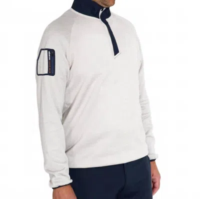Abacus Sportswear Us Arden Midlayer Half Zip Pullover In Clam In White
