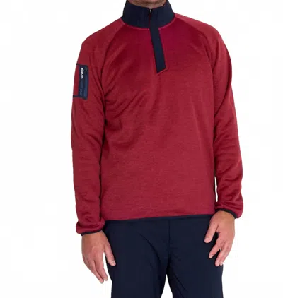 Abacus Sportswear Us Arden Midlayer Half Zip Pullover In Cranberry In Red