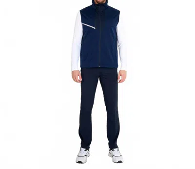 Abacus Sportswear Us Ardfin Softshell Mock Neck Golf Vest In Navy In Blue
