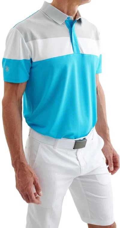 Abacus Sportswear Us Berrow Men's Golf Polos In Breeze In Multi