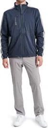 Abacus Sportswear Us Bounce Rain Jacket In Navy Grey In Blue