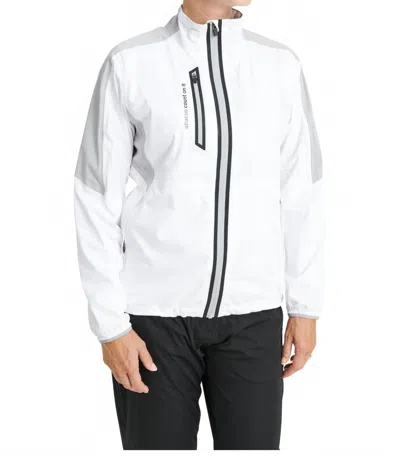 Abacus Sportswear Us Bounce Rain Jacket In White Light Grey