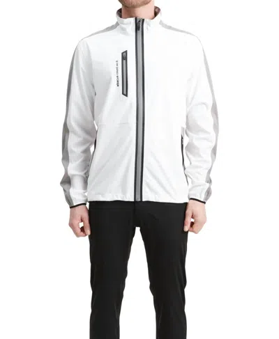 Abacus Sportswear Us Bounce Rain Jacket In White Light Grey In Multi