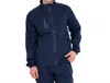 Abacus Sportswear Us Bounce Rain Mock Neck Jacket In Navy In Blue