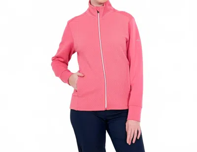 Abacus Sportswear Us Carden Midlayer Full-zip Jacket In Lipstick In Pink