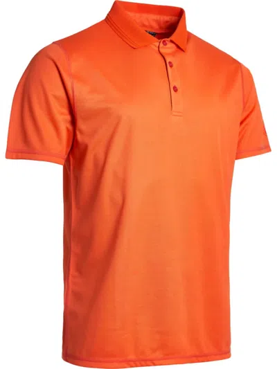 Abacus Sportswear Us Clark Men's Golf Polos In Mandarine In Multi