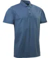 Abacus Sportswear Us Clark Men's Golf Polos In Steelblue In Multi