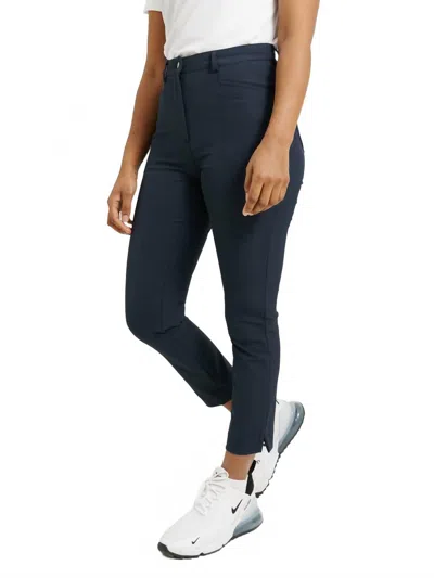 ABACUS SPORTSWEAR US ELITE 7/8 4-WAYS STRETCH HIGH WAIST GOLF TROUSERS IN NAVY
