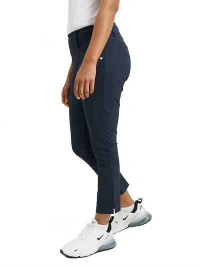 Abacus Sportswear Us Elite 7/8 Regular Waist 4-ways Stretch Golf Trouser In Navy In Blue
