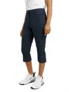 Abacus Sportswear Us Elite High Waist 4-ways Stretch Golf Capri Pants In Navy In Blue