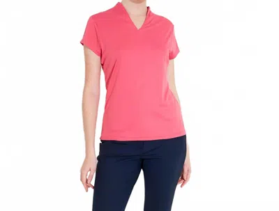 Abacus Sportswear Us Victoria Drycool Sleeveless Polo In Lipstick In Pink