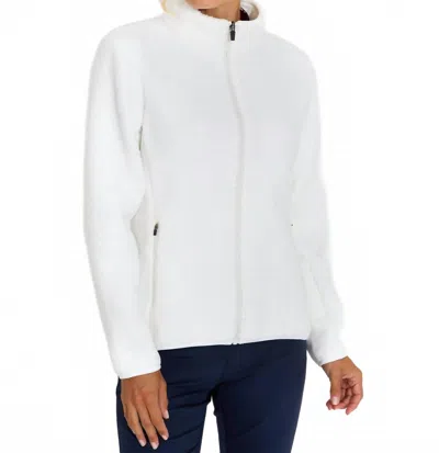 Abacus Sportswear Us Highlands Midlayer Jacket In Clam In White