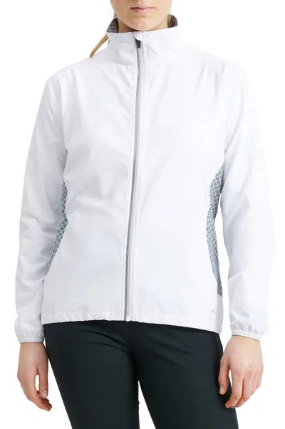 Abacus Sportswear Us Hills Stretch Wind Jacket In White