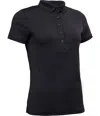 Abacus Sportswear Us Ladies Clark Short Sleeve Polo Shirt In Black In Black