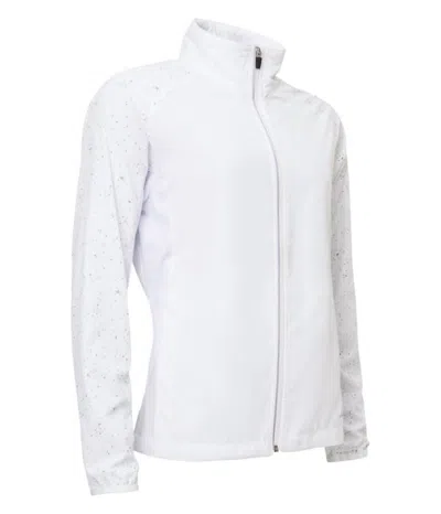 Abacus Sportswear Us Ladies Formby Golf Wind Jacket In White
