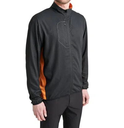 Abacus Sportswear Us Lanark Stretch Wind Jacket In Black Mandarin