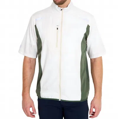 Abacus Sportswear Us Lanark Stretch Wind Shirt In Clam In White