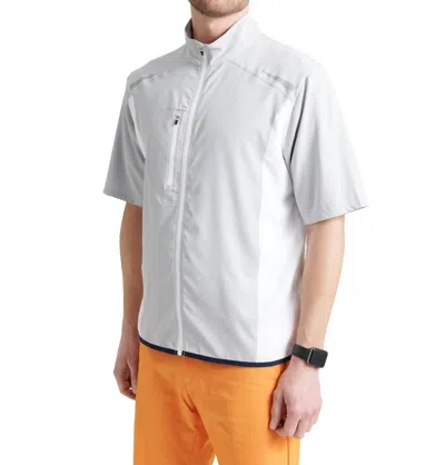 Abacus Sportswear Us Lanark Stretch Wind Shirt In Grey White