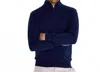 Abacus Sportswear Us Liffin Knitted Half-zip Windstopper Sweater In Navy In Blue