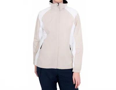 Abacus Sportswear Us Links Stretch Full Zip Rain Jacket In Sandshell In Black