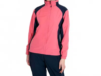 Abacus Sportswear Us Links Stretch Golf Rain Jacket In Lipstick In Pink