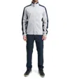 Abacus Sportswear Us Links Stretch Golf Rain Jacket In Navy Light Grey In Gray