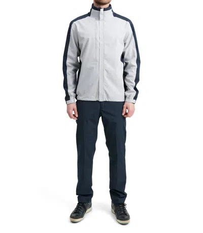 Abacus Sportswear Us Links Stretch Golf Rain Jacket In Navy Light Grey In Gray