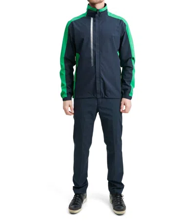 Abacus Sportswear Us Links Stretch Mock Neck Rain Jacket In Navy Fairway In Multi