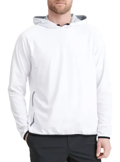 Abacus Sportswear Us Loop Long Sleeve Fleece Hoodie In White In Red