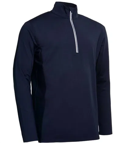 Abacus Sportswear Us Men's Ashby Half-zip Jacket In Navy In Blue