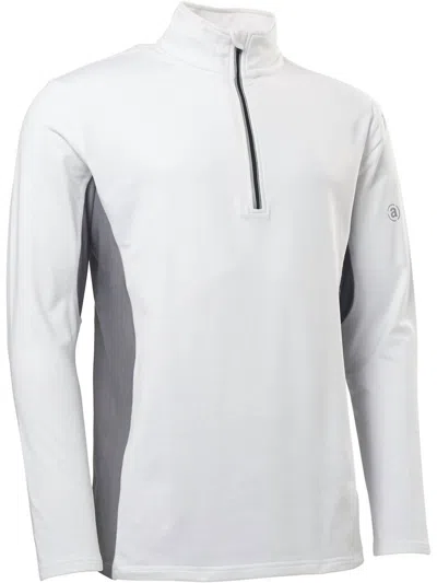 Abacus Sportswear Us Men's Ashby Half-zip Jacket In White