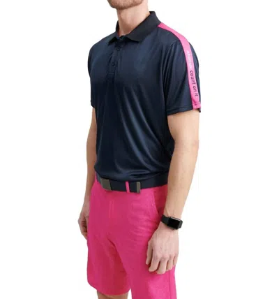 Abacus Sportswear Us Men's Bandon Drycool Polo In Navy Ibiscus In Multi