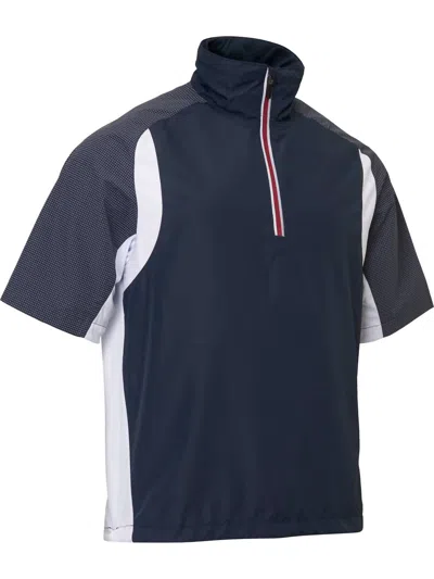 Abacus Sportswear Us Men's Formby Golf Wind Polo Shirt In Navy/white In Multi
