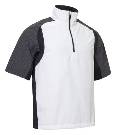Abacus Sportswear Us Men's Formby Golf Wind Polo Shirt In White/black In Multi