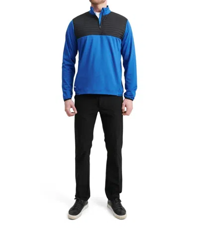 Abacus Sportswear Us Men's Gleneagles Thermo Midlayer Jacket In Dark Cobalt Black In Multi